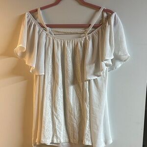 Torrid White Off-Shoulder Blouse